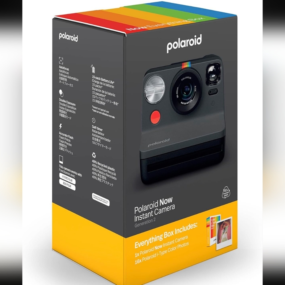 Polaroid SEALED! NIB! Now Instant Camera Gen 2 w/2-5 Pack Instant Photo Bundles